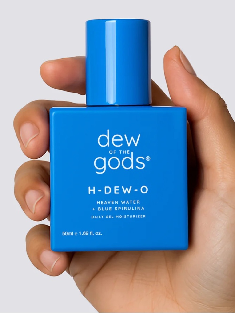 NIB dew of the gods H-DEW-O Daily Gel Moisturizer - Heaven Water Blue Spirulina